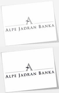 alpe jadran bank logo design